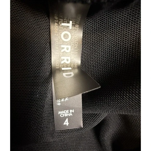 Torrid Black Hi‎ Neck Mesh Scoop Back One Piece Bathing Suit Size 4X-711 - Picture 6 of 7